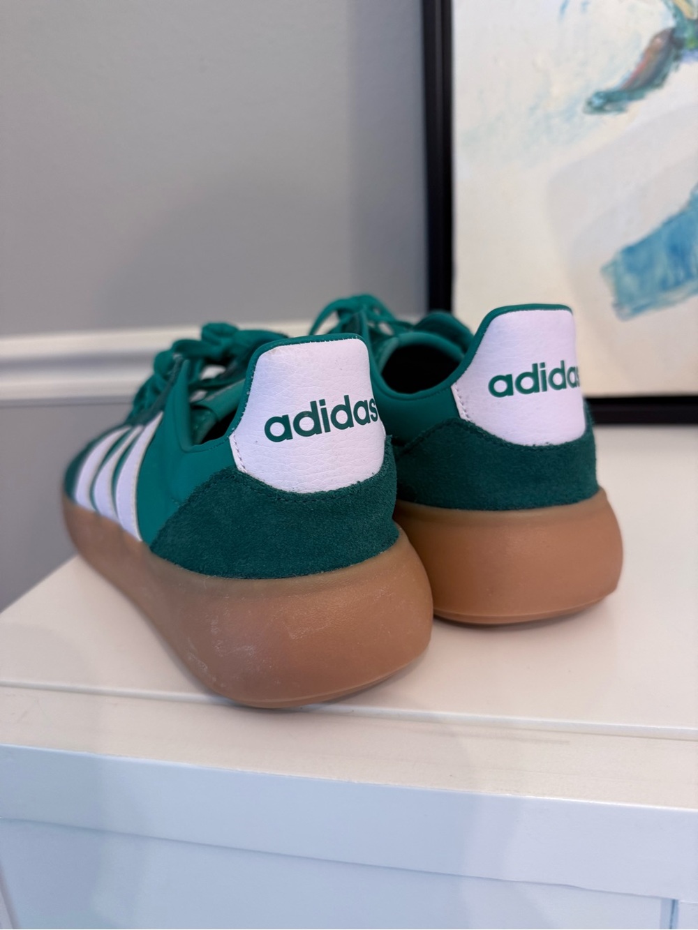 Adidas Green Suede Barreda Decode Sneakers - Picture 3 of 4